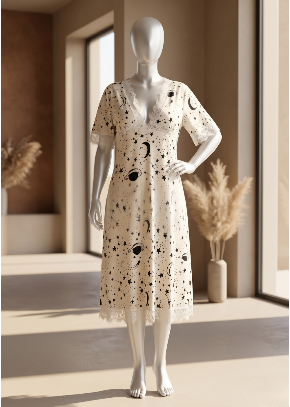Star Print Nightgown