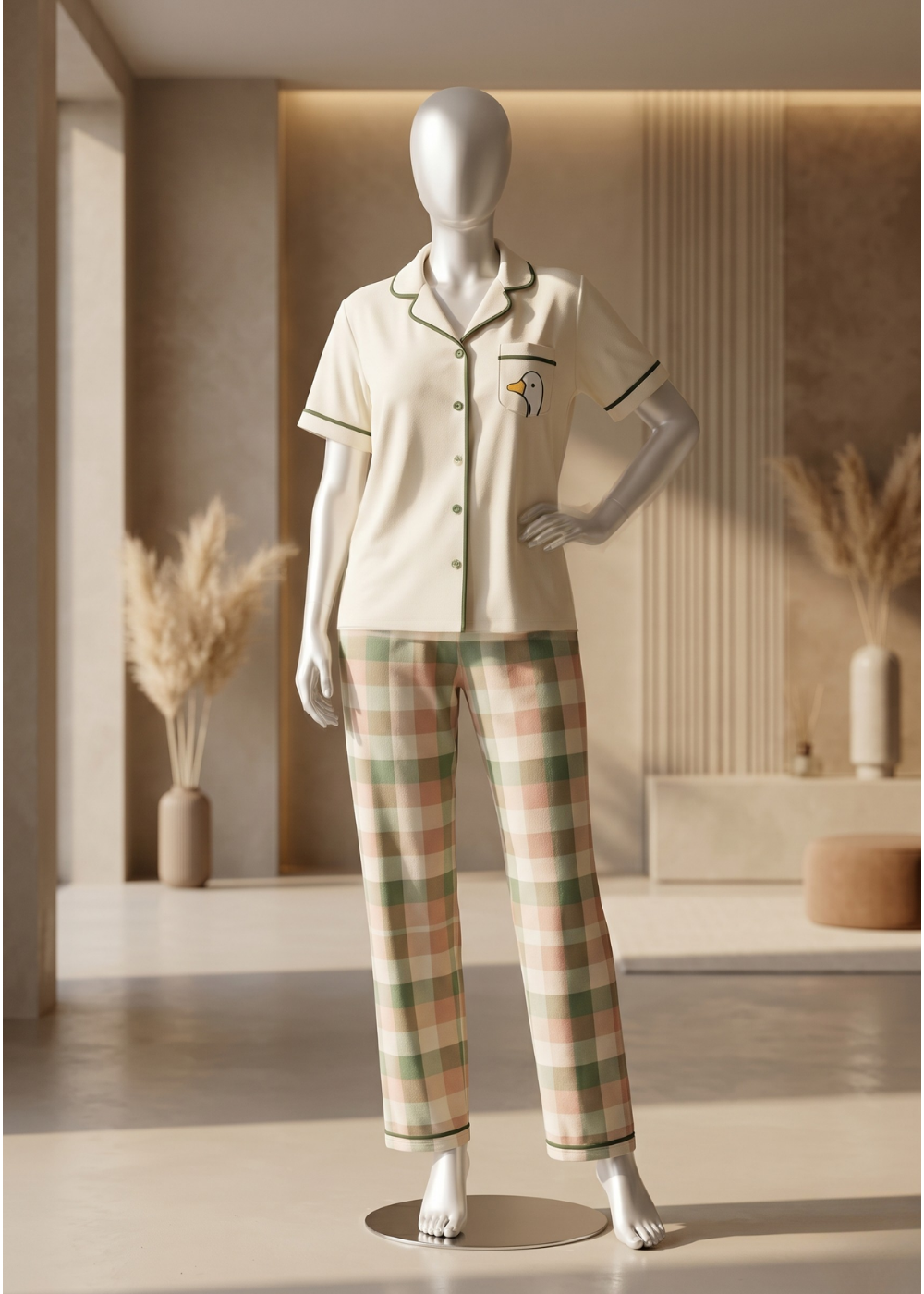 2-piece Cozy Check Pajama Set